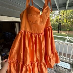 Elegant Orange Prom Dress